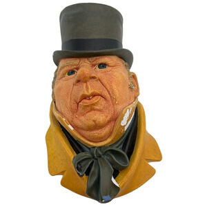Bossons Mr. Micawber 1964 Charles Dickens England Flaws Chalkware Head